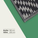 Outdoor-Teppich aus recycelten Premium-Kunststoff Karo 160cm x 230cm