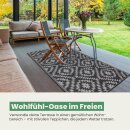 Outdoor-Teppich aus recycelten Premium-Kunststoff Karo 160cm x 230cm