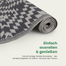 Outdoor-Teppich aus recycelten Premium-Kunststoff Karo 160cm x 230cm