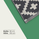 Outdoor-Teppich aus recycelten Premium-Kunststoff Ethno 90cm x 150cm