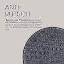 Stuhlkissen schwarz ⌀ 38cm Lederimitat mit Antirutsch
