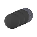 Kunstlederkissen für Stuhl mit Antirutsch ⌀38cm Schwarz 4er Pack