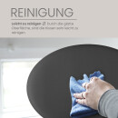 Kunstlederkissen für Stuhl mit Antirutsch ⌀38cm Schwarz 4er Pack