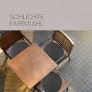 Kunstlederkissen für Stuhl mit Antirutsch ⌀38cm Schwarz 4er Pack