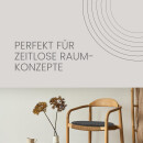 Kunstlederkissen für Stuhl mit Antirutsch ⌀38cm Schwarz 4er Pack