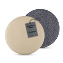 Kunstlederkissen für Stuhl mit Antirutsch ⌀38cm Beige 1er Pack