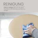 Kunstlederkissen für Stuhl mit Antirutsch ⌀38cm Beige 2er Pack