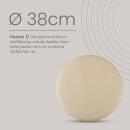 Kunstlederkissen für Stuhl mit Antirutsch ⌀38cm Beige 6er Pack