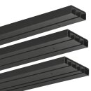 Gardinenschiene Kunststoff Schwarz 1-, 2- oder 3-läufig