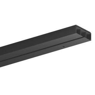 Gardinenschiene Kunststoff flach Schwarz 90cm 1-läufig