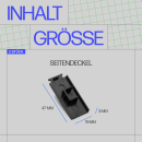 Seitendeckel für Gardinenschiene Schwarz 1-läufig 2er-Pack