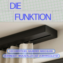 Seitendeckel für Gardinenschiene Schwarz 1-läufig 2er-Pack