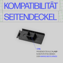 Seitendeckel für Gardinenschiene Schwarz 1-läufig 2er-Pack