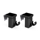 Klemmträger für Cafehausstangen "Basic" ( Schwarz ) 2er Pack
