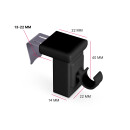 Klemmträger für Cafehausstangen "Basic" ( Schwarz ) 2er Pack