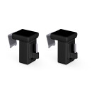 Klemmträger für Vitragestangen Schwarz 2er Pack