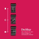 Klemmträger für Vitragestangen Schwarz 4er Pack