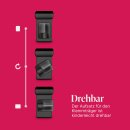 Klemmträger für Vitragestangen Schwarz 8er Pack