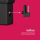 Klemmträger für Vitragestangen Schwarz 10er Pack