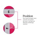 Klemmträger für Vitragestangen Schwarz 10er Pack