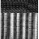 Fadengardine 56 x 185cm, Fadenvorhang für Wohnwagen Schwarz Mit Gardinenstange