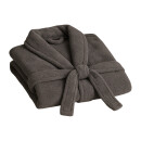 Bademantel aus 100% Coral Fleece Grau 4XL