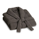 Bademantel aus 100% Coral Fleece Grau 4XL