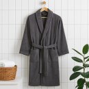 Bademantel aus 100% Coral Fleece Grau 4XL