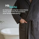 Bademantel aus 100% Coral Fleece Grau 4XL