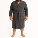 Bademantel Übergröße - Grau - 4XL