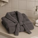 Bademantel aus 100% Coral Fleece Grau 5XL
