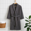 Bademantel aus 100% Coral Fleece Grau 6XL