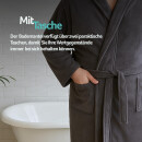 Bademantel aus 100% Coral Fleece Grau 6XL