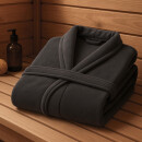 Bademantel aus 100% Coral Fleece Grau 6XL