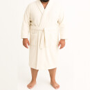 Bademantel aus 100% Coral Fleece Ecru 4XL