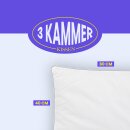 3 Kammer Kopfkissen mit Außensteg - Federfüllung 40x80cm
