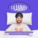 3 Kammer Kopfkissen mit Außensteg - Federfüllung 40x80cm
