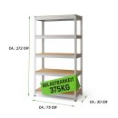 Schwerlastregale 172x30x75cm - Belastbarkeit pro Boden 75kg