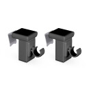Klemmträger für Cafehausstangen "Basic" ( Anthrazit ) 2er Pack