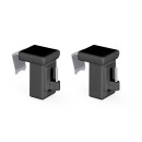 Klemmträger für Vitragestangen Anthrazit 2er Pack
