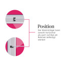Klemmträger für Vitragestangen Anthrazit 2er Pack