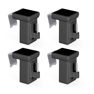 Klemmträger für Vitragestangen Anthrazit 4er Pack
