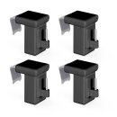 Klemmträger für Vitragestangen Anthrazit 4er Pack