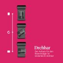 Klemmträger für Vitragestangen Anthrazit 4er Pack