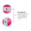 Klemmträger für Vitragestangen Anthrazit 4er Pack