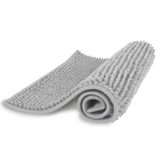 Badematte Chenille 60x90cm Hellgrau
