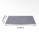 Badematte Chenille 60x90cm Hellgrau