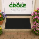 Fußmatte - Schmutzfangmatte 60x40cm / 4 Farben Schwarz-60x40cm ( 2er Pack )