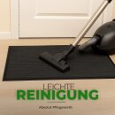 Fußmatte - Schmutzfangmatte 60x40cm / 4 Farben Schwarz-60x40cm ( 2er Pack )