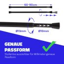 Spannstange ausziehbar, ohne Bohren Schwarz Ø10/13 mm 60-90 cm
